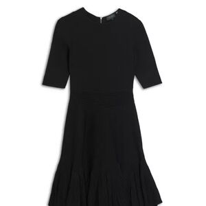Ted Baker Josafee Knitted Fit and Flare Mini Black Dress